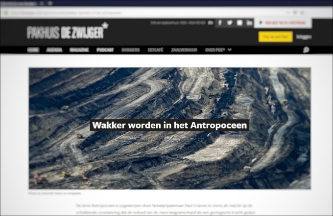 Lezingenserie Wakker worden in het Antropoceen-01